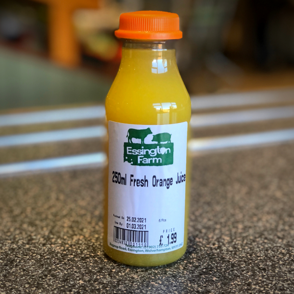 Freshly Squeezed Orange Juice (250ml) · Essington Farm